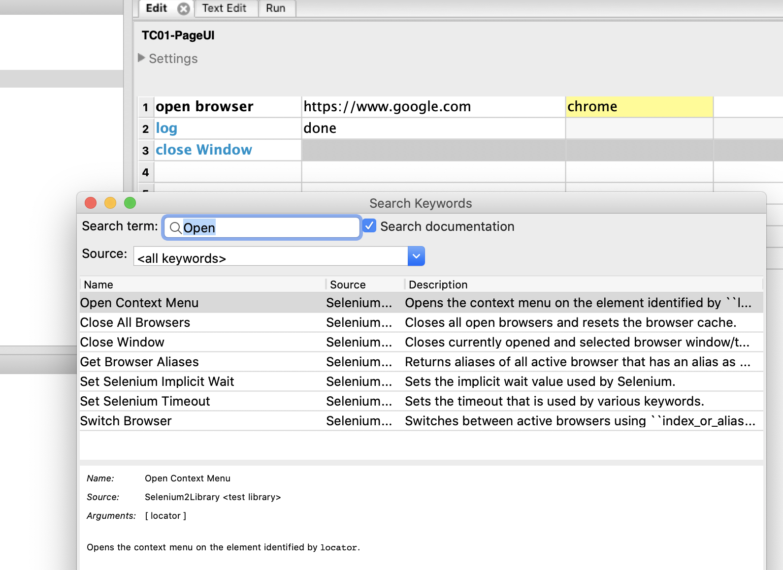search for keywords on chrome mac